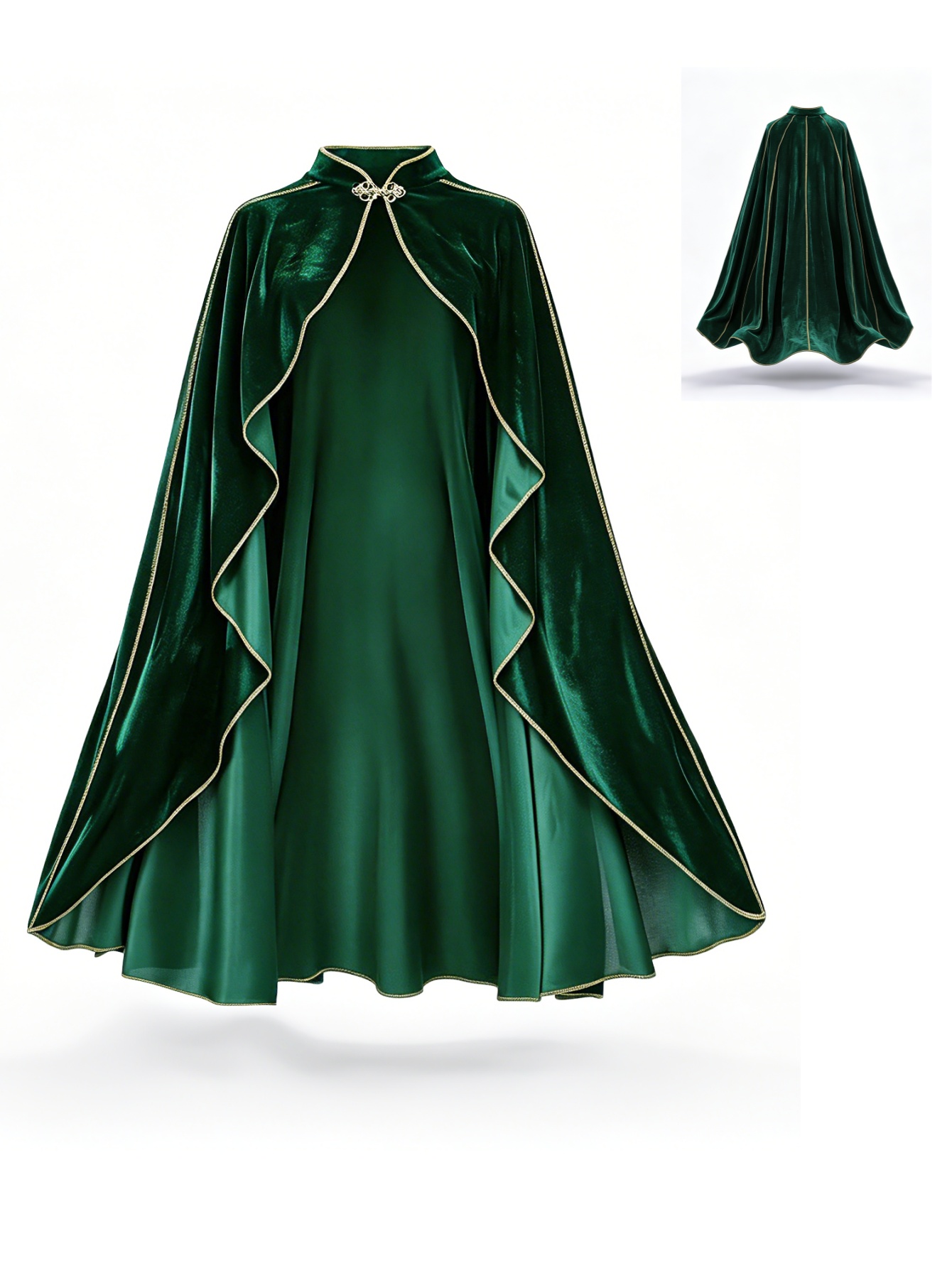 Coat Rack Standing - عباءة نسائية من المخمل الأخضر بتصميم