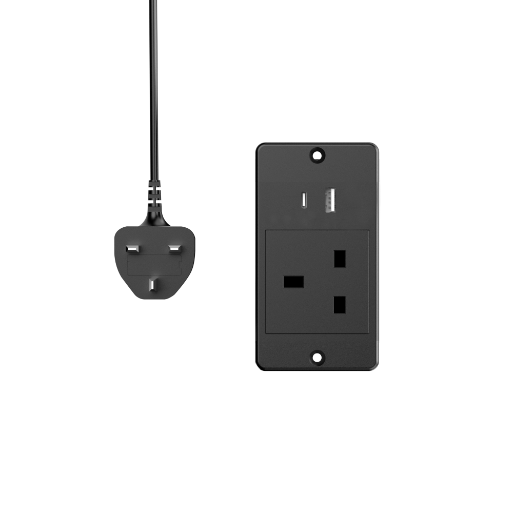 Office Furniture Uk - شريط طاقة مدمج بريطاني مع منفذ
