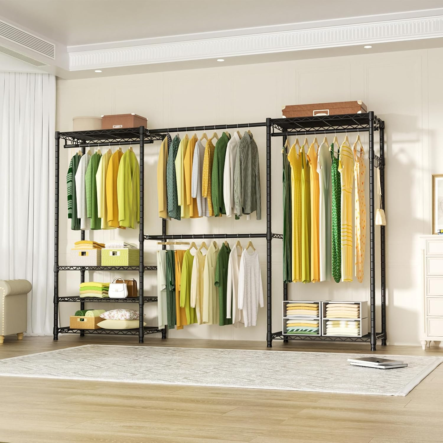 نظام خزانة ملابس متين، رف ملاب - مراجعة Coat Rack Standing وسعره